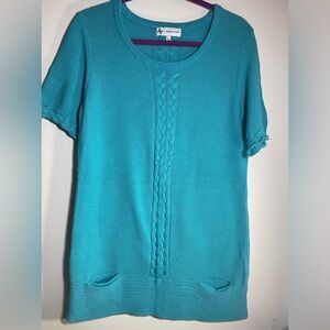 Adrienne Vittadini Short Sleeve Tunic Size Large. Gentle Used Condition
